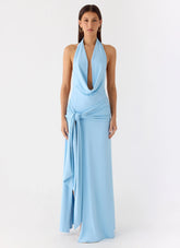 Rowan Ray Cowl Maxi Dress - Blue